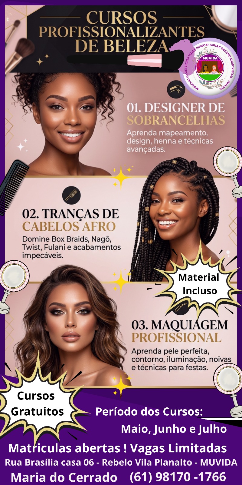 Registro do curso de Técnicas de Tranças